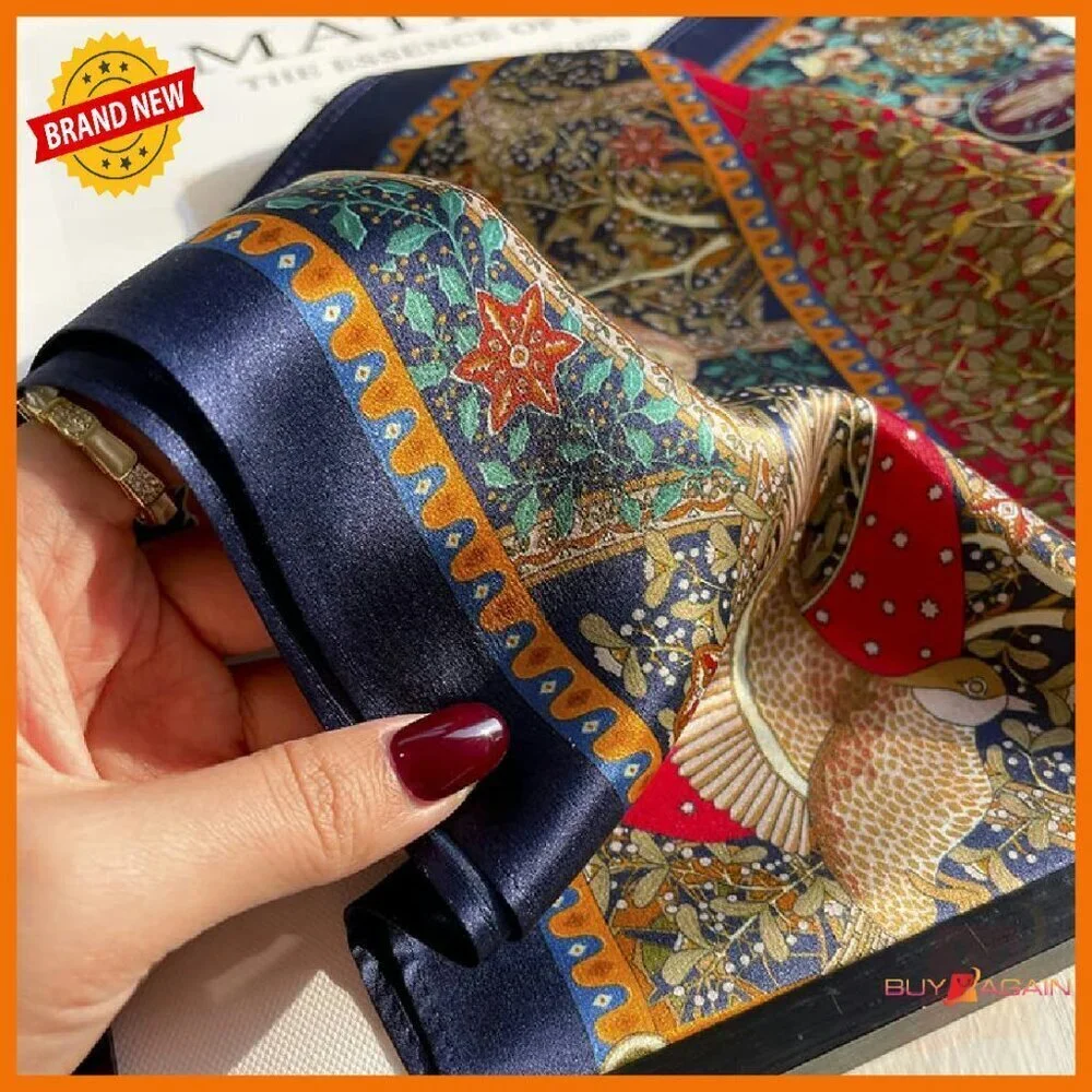 27x27 Mulberry Silk Square Scarf Versatile Fashion Accessory